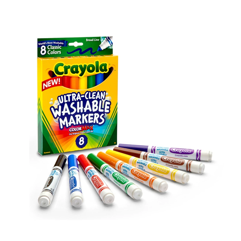 Мелки Crayola для мытья, акварельная ручка 12 цветов 24 цвета 7812 7808