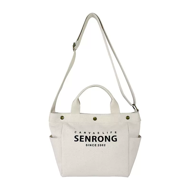出口日本订单包两用帆布袋 印刷拉链蹦迪包定制logo 原宿单肩女包