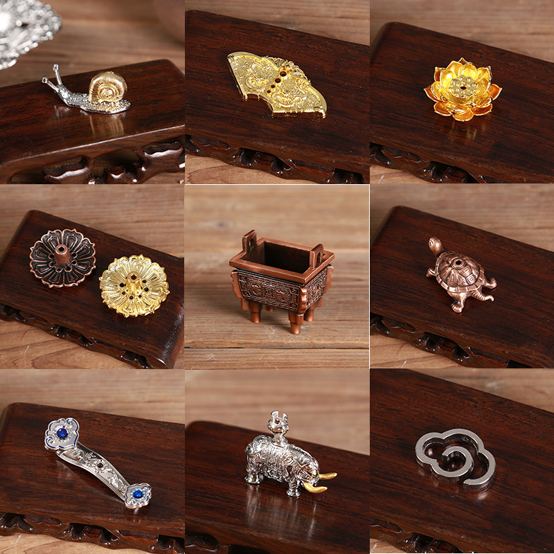 跨境货源厂家小号线香插 创意大象迷你香插摆件 景泰蓝熏香炉香薰