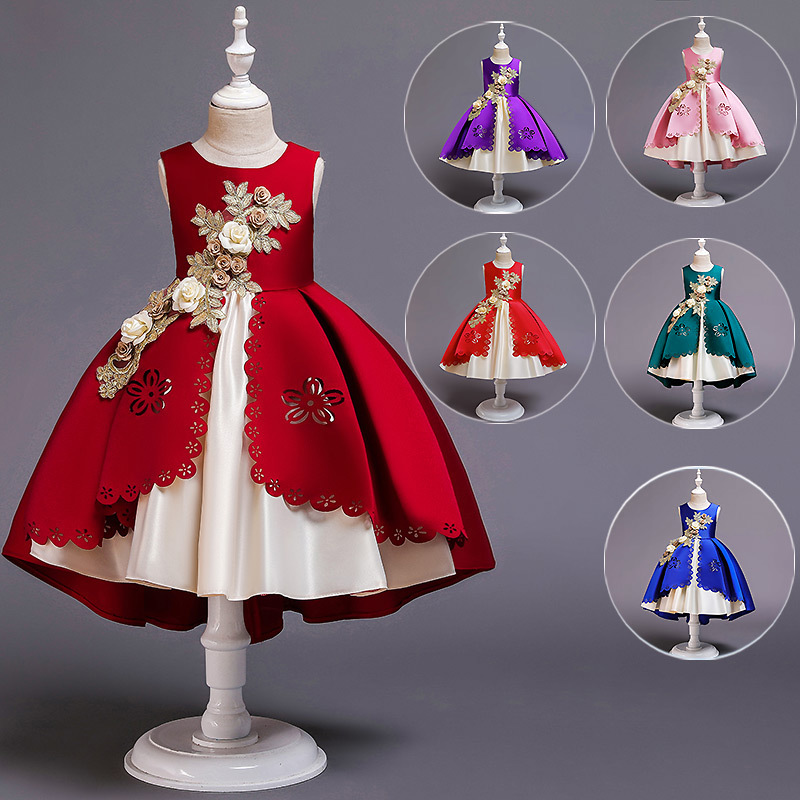 Robe de princesse pour fille en tulle pour spectacles et fêtes_voghion.com
