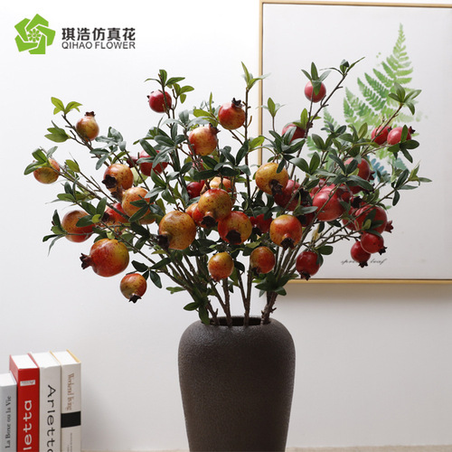 New Year and Spring Festival simulated pomegranate fruit, home interior decoration berry, prop foam fruit branch ornaments, simulated fruit