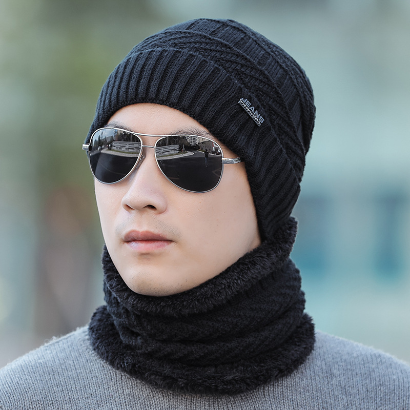 casual keep warm men's winter woolen knitted hat