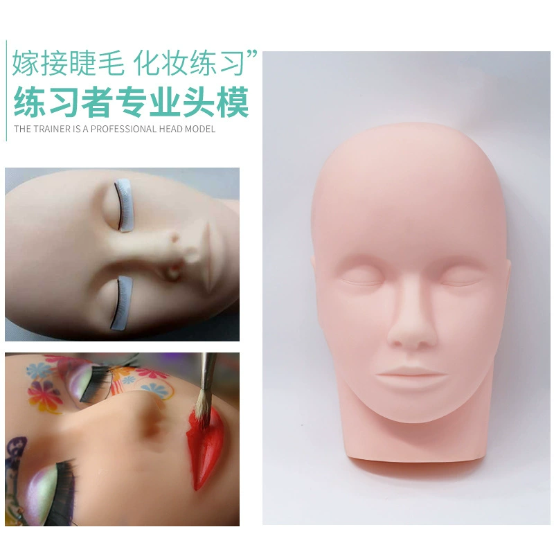 Eyelash extension, practice, mannequin head for beginners, false eyelashes for eyelashes, training