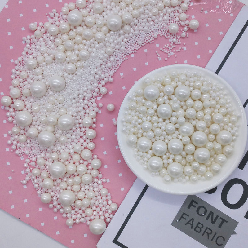 可食用彩糖珠 白色食用珍珠糖 烘焙蛋糕装饰彩针糖 外贸出口专用