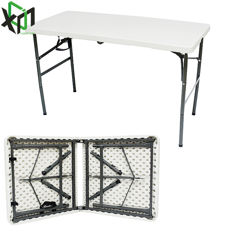 122cm Folding Table Portable Long Table Dining Table Training Meeting Blow Molding Folding Table Stall Table Outdoor Folding Table 122cm Folding Table Portable Long Table Dining Table Training Meeting Blow Molding Folding Table Stall Table Outdoor Folding Table