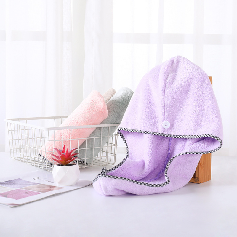 Coral fleece dry hair cap manufacturers directly supply fast water absorption shower cap turban quick-drying free blow-drying towel a generation of hair