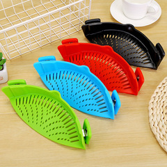A2610 Kitchen Drain Spout Silicone Pan Edge Vegetable Pouring Drain Spout Home Filter Noodle Leak Proof Drain Spout