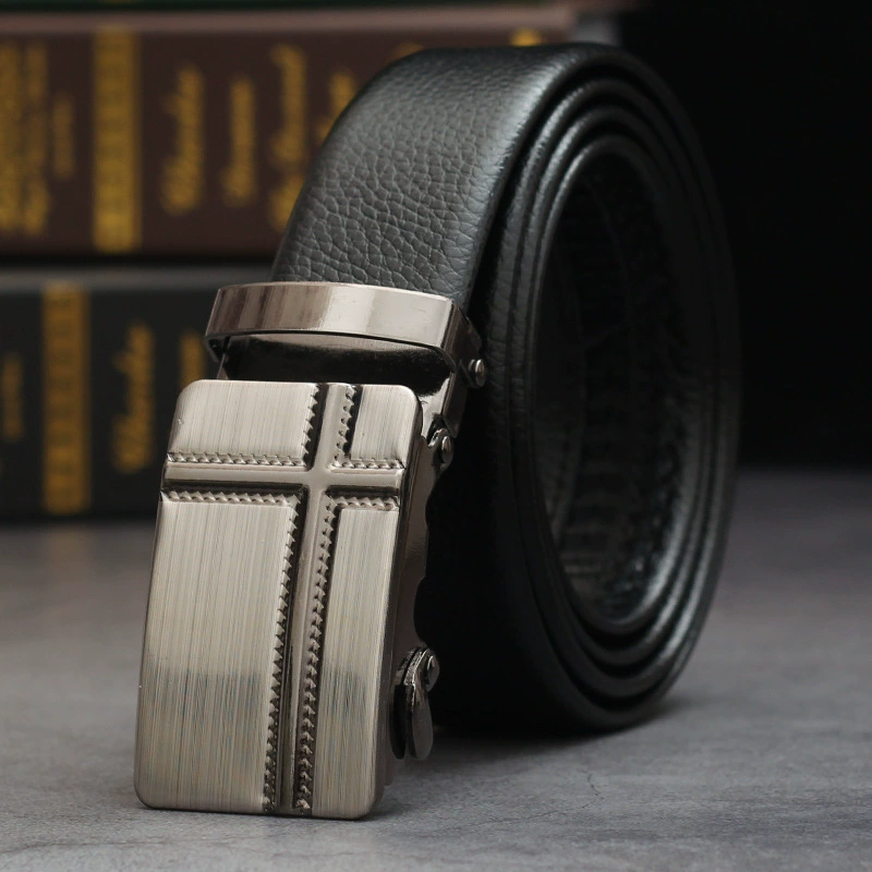 Metal Belt with Metal Buckle, Wear-Resistant Trousers Belt, Adjustable 120/140 cm, Multiple Styles
