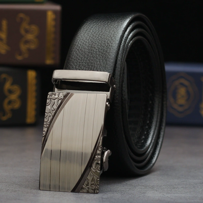 Metal Belt with Metal Buckle, Wear-Resistant Trousers Belt, Adjustable 120/140 cm, Multiple Styles