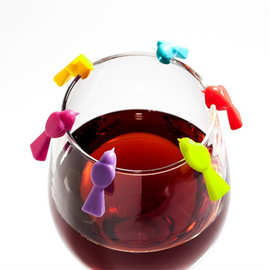 创意小鸟山雀酒杯标签硅胶小鸟酒杯识别器聚会酒杯标记红酒杯用品