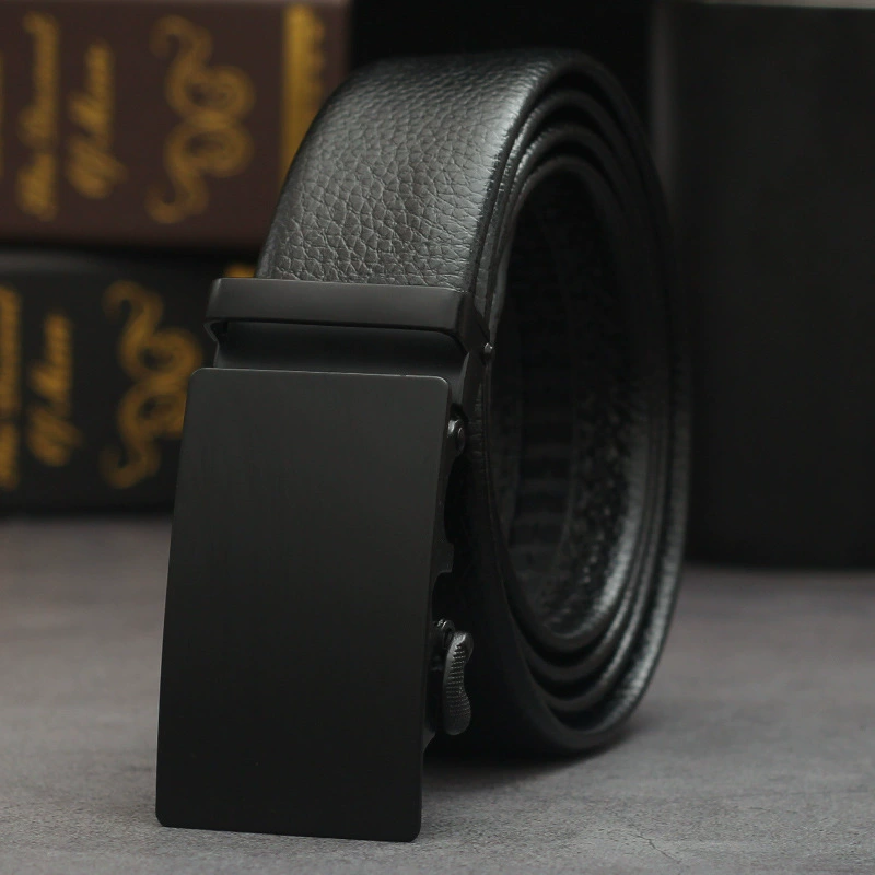 Metal Belt with Metal Buckle, Wear-Resistant Trousers Belt, Adjustable 120/140 cm, Multiple Styles