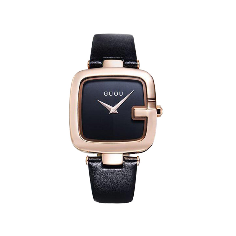 Hong Kong GUOU Watch Women's Trendy Personalized Women's Watch Temperament Entry Luxury Internet Celebrity Watch Women's Square Watch