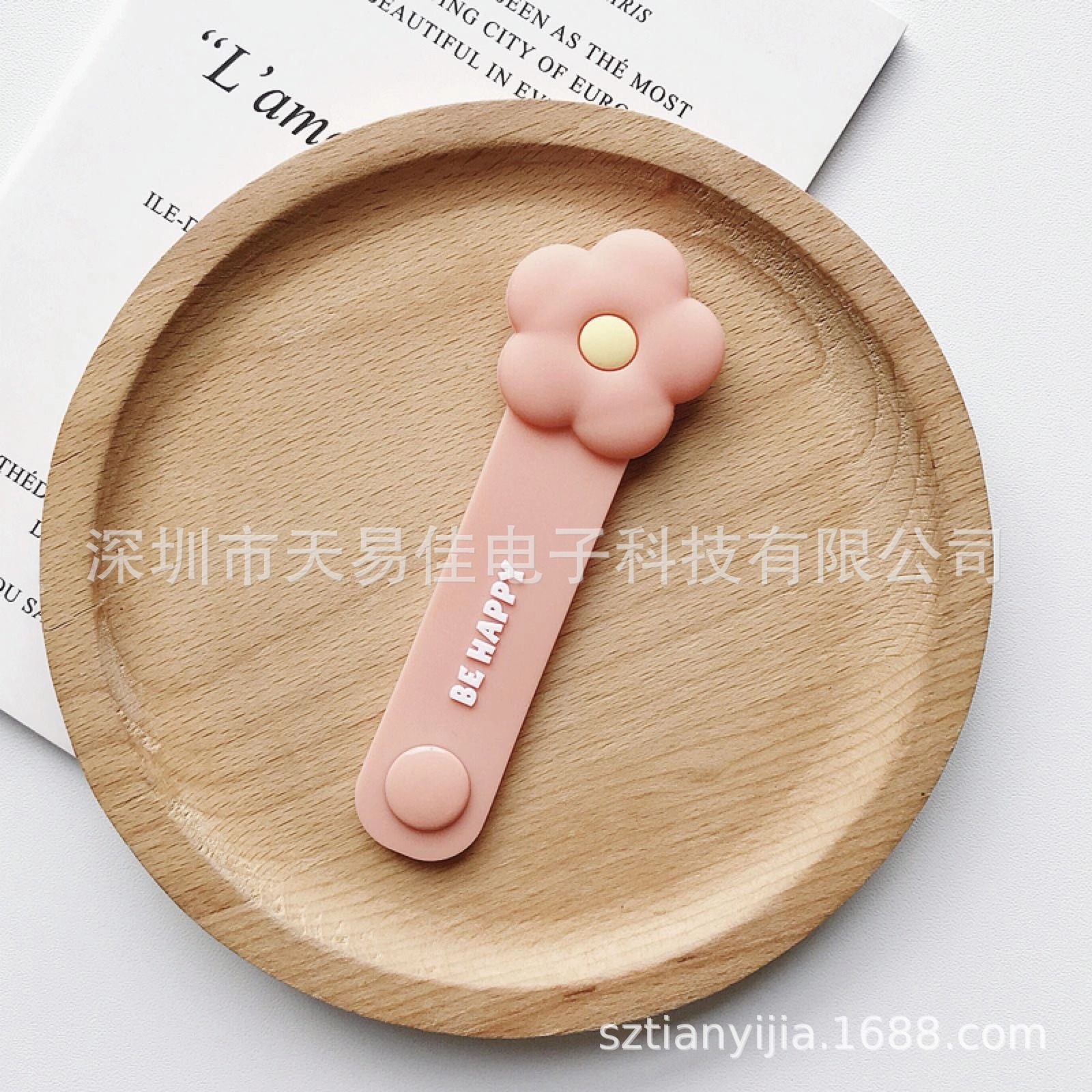 Japonés y coreano creativo Snap auricular cable organizador cable de datos fijo Winder lindo dibujos animados silicona Winder