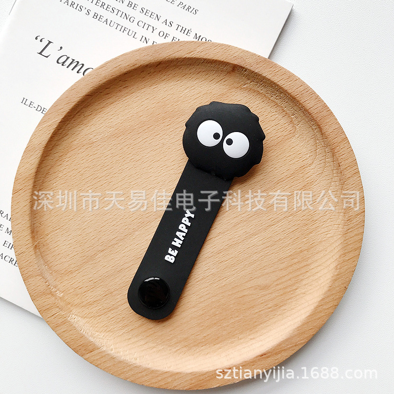 Japonés y coreano creativo Snap auricular cable organizador cable de datos fijo Winder lindo dibujos animados silicona Winder