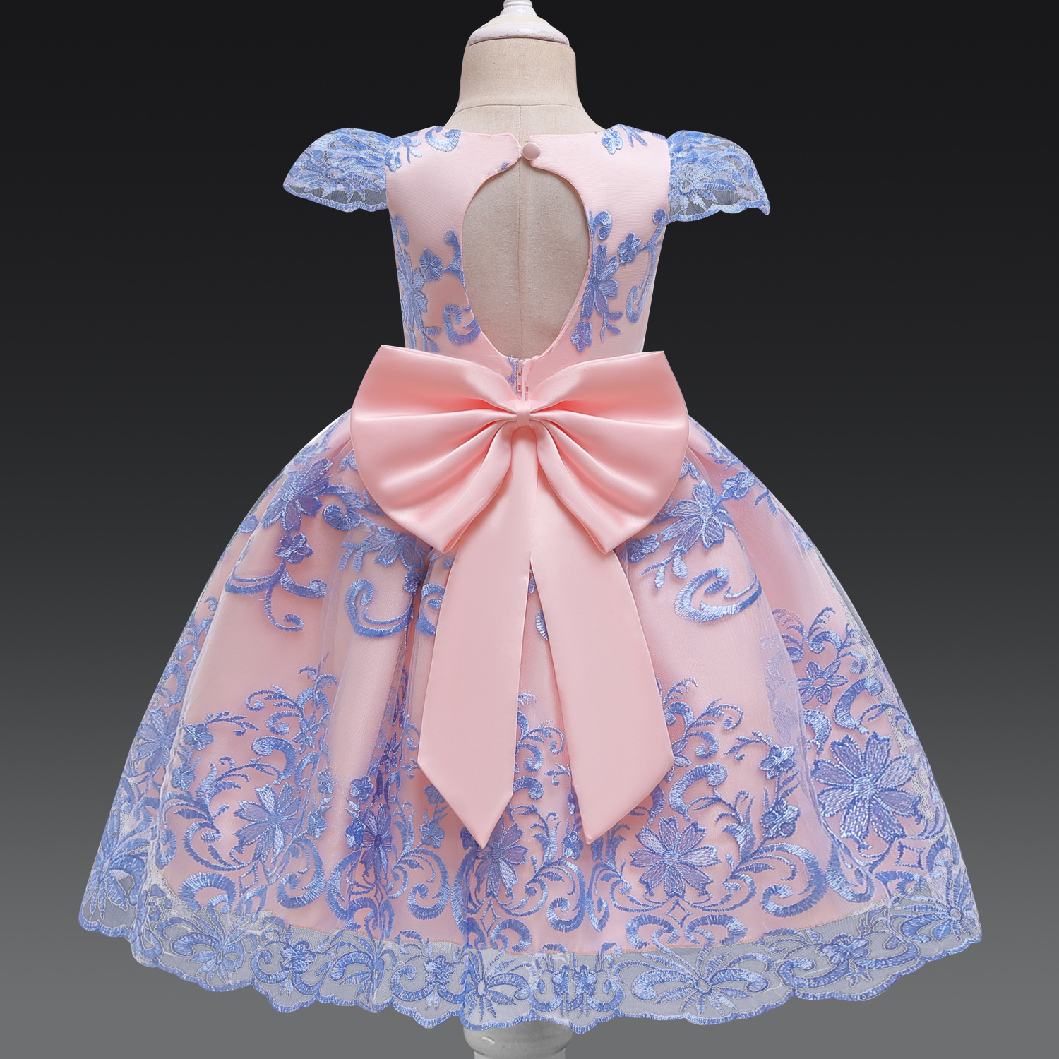 Vestido para niños Vestido de princesa Vestido de niña Pettiskirt Niña de flores Vestido de novia de estilo occidental Anfitrión noble Traje de piano