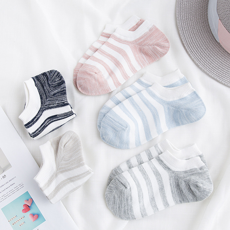 Right Angle Large Heel Stripesd Thick High Heels Japanese Socks Boat Socks Women's Combed Cotton Japanese Style Short Socks Comfortable and Breathable Right Angle Large Heel Stripesd Thick High Heels Japanese Socks Boat Socks Women's Combed Cotton Japanese Style Short Socks Comfortable and Breathable
