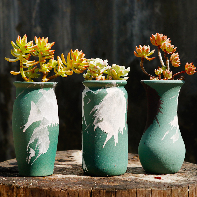 Vintage Master old pile pot ceramic succulent flower pot stoneware pot succulent plant flower pot