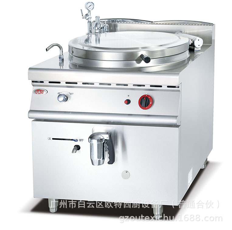 欧特厂家热销OT-665/665A豪华型落立式燃气/电热夹层大容量汤锅