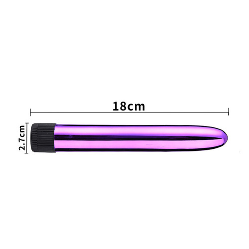 Factory direct sales 7-inch bullet vibrator, female masturbation massage stick, 7-inch electroplated vibrator sex props