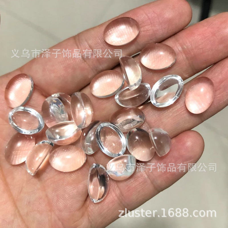 Venta directa de fábrica 10*14mm superficie de anillo imitación piedra preciosa piezoeléctrica cristal parche de vidrio hecho a mano bricolaje accesorios de joyería al por mayor image 15