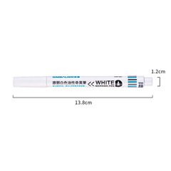 Taiwan Lion 1.0mm White Marker Pen Student Art Drawing Fine Liner Pen Business Oil-Based Uniball Pen