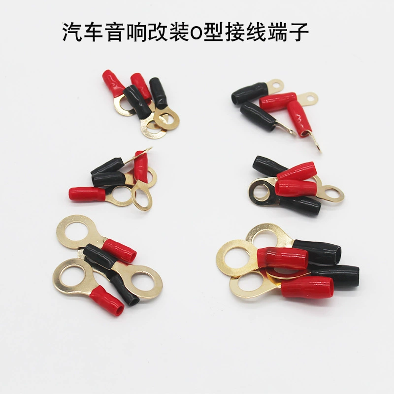Чистая медь автомобильная аудиосистема модифицированный разъем шнура питания вилка шнура питания O-образный разъем клемма Круглый Проволочный наконечник