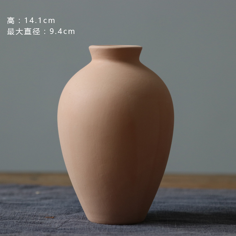 대형 원형 점토 병
