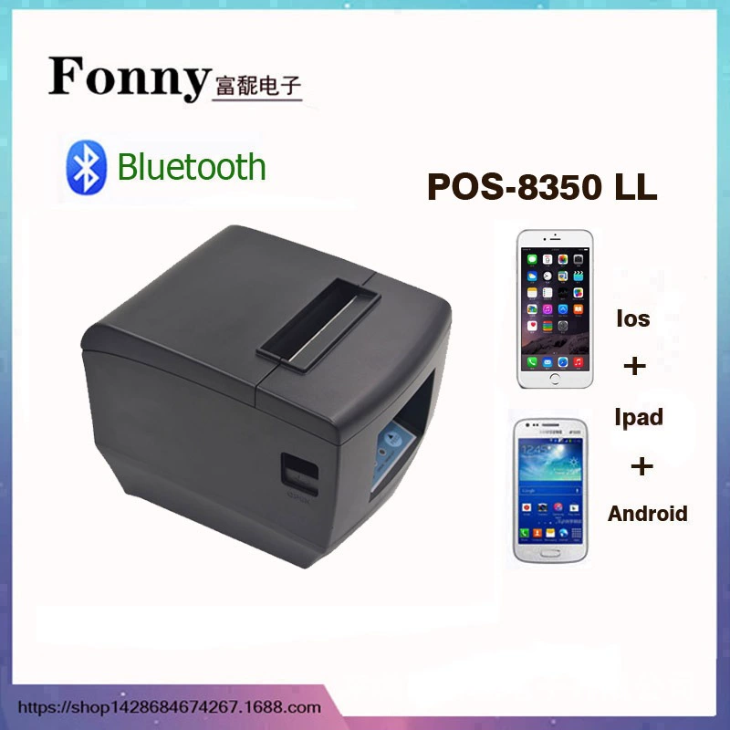 Термопринтер 80MM Термопринтер для Android Bluetooth 4.0 Принтер с резаком