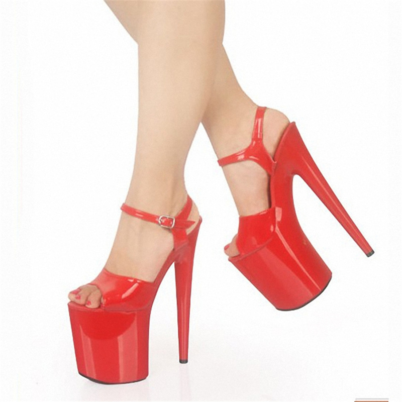 2024 zapatos de tacón alto de 20cm de verano nuevo europeo y americano