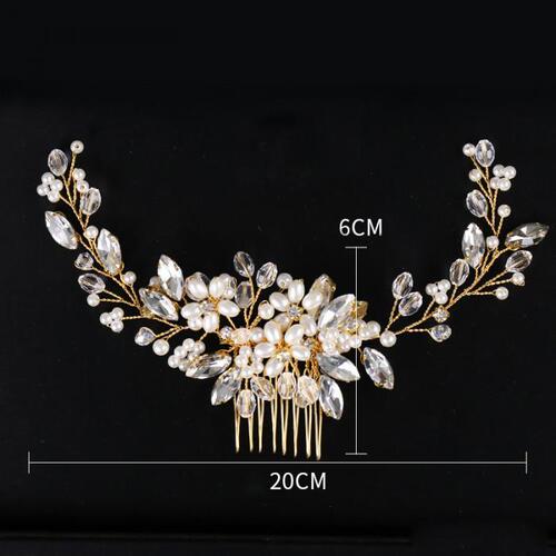 Cross-border European and American pearl and rhinestone hair combs, wedding dress accessories, hair updos, bridal jewelry wholesale
