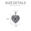 Necklace heart shaped, photo, retro pendant, accessory, silver 925 sample, sunflower, European style, suitable for import