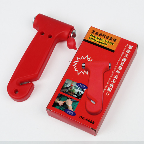 Car safety hammer two-in-one small safety hammer car escape hammer car safety hammer solid 124G color box