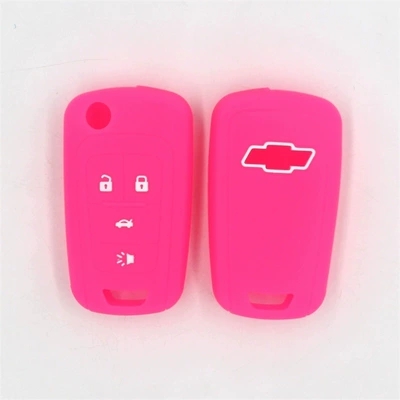Malibu 4-key environmental protection silicone: Static Rod/Key Bag - rose-red-according-to-customer-requirements
