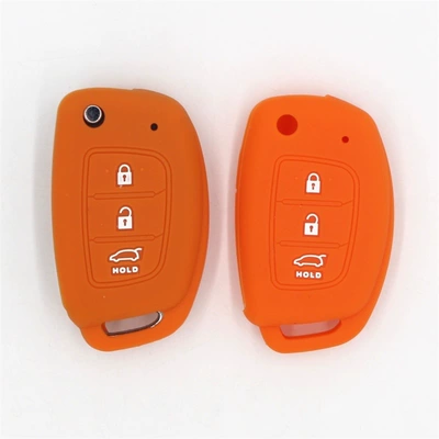 Static Rod/Key Bag protection silicone car key case - orange