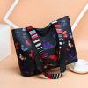 Fashionable capacious one-shoulder bag, Korean style, oxford cloth