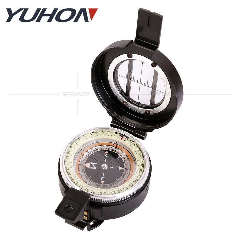 Цельнометаллическая американская многофункциональная уличная указка, светящаяся для кемпинга, приключенческий компас, высокоточный геологический компас