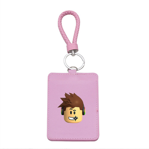 Game ROBLOX peripheral card bag, ID card holder, cartoon cute transportation card, bank card protective cover, student pendant