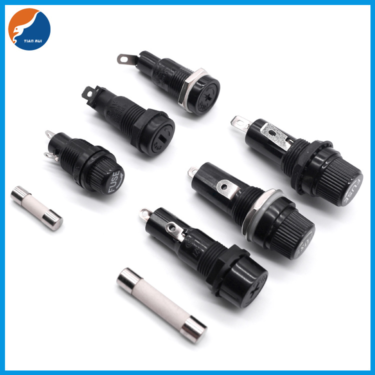 R3系列阻燃耐高温保险丝座面板安装保险丝座5*20 6*30保险丝座