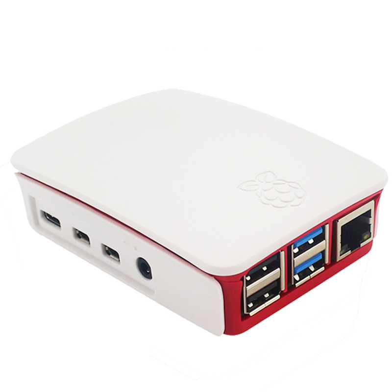 树莓派4代 4B外壳 Raspberry pi case 3B+保护盒电脑机箱红白外壳