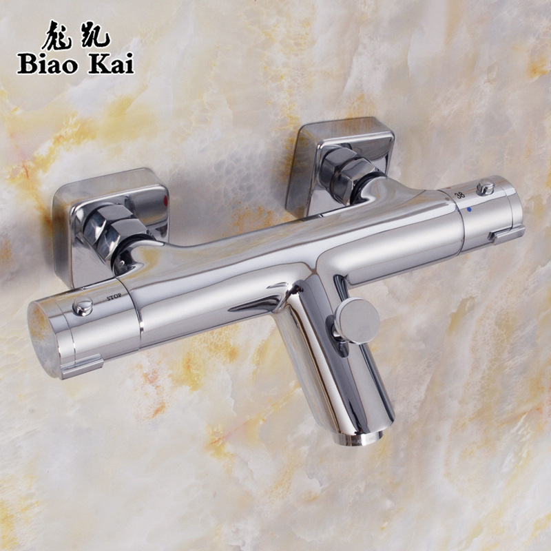 Concealed All-Copper Thermostatic Valve Faucet, Thermostatic Faucet, Bath Faucet, Wall-Mounted Hot and Cold Shower Faucet, Thermostatic Faucet