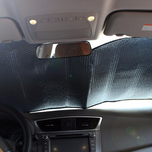 Factory direct sales of aluminum film sunshade for automobiles, summer sunscreen, front gear 130*60, automotive supplies
