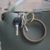 Big silica gel bracelet, street sports keychain, key bag, European style