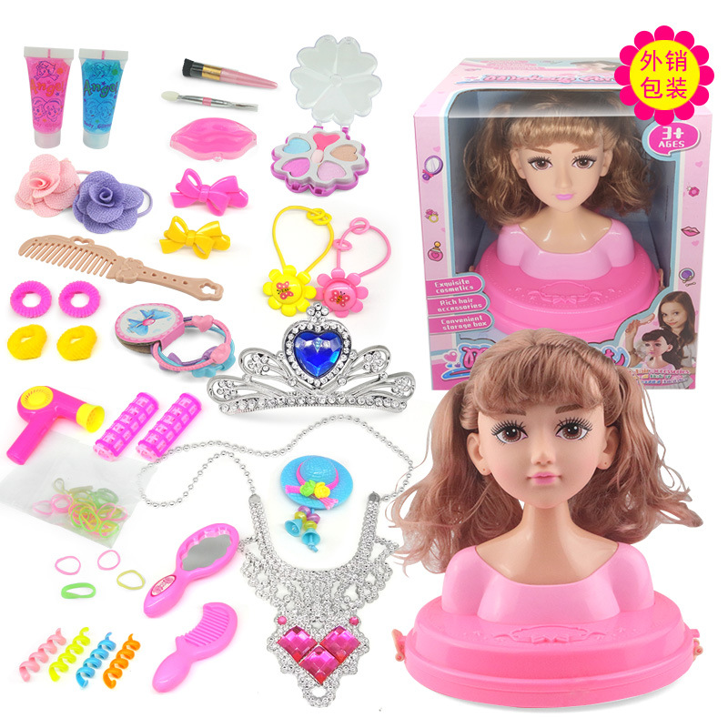 Pelo Barby muñeca traje caja de regalo niña juguete simulación transfronteriza maquillaje de medio cuerpo princesa muñeca
