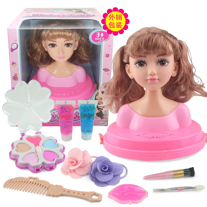 Pelo Barby muñeca traje caja de regalo niña juguete simulación transfronteriza maquillaje de medio cuerpo princesa muñeca