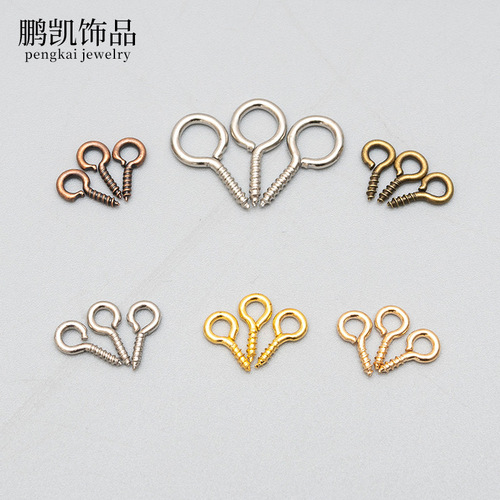 DIY jewelry accessories self-tapping sheep's eye screws, 12mm self-tapping sheep's eye screws, horn nails, 100 pcs/pack