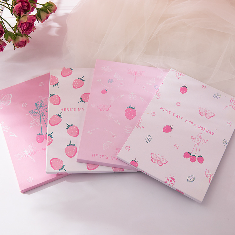 Strawberry Mirror Cosmetic Mirror Folding Desktop Portable Student Dormitory Princess Mirror Desktop Folding Cosmetic Mirror