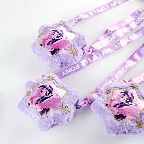 My Little Pony Children's Plush Bag Cute Small Bag Coin Shoulder Bag Twilight Autumn and Winter Internet Celebrity Wholesale Gifts