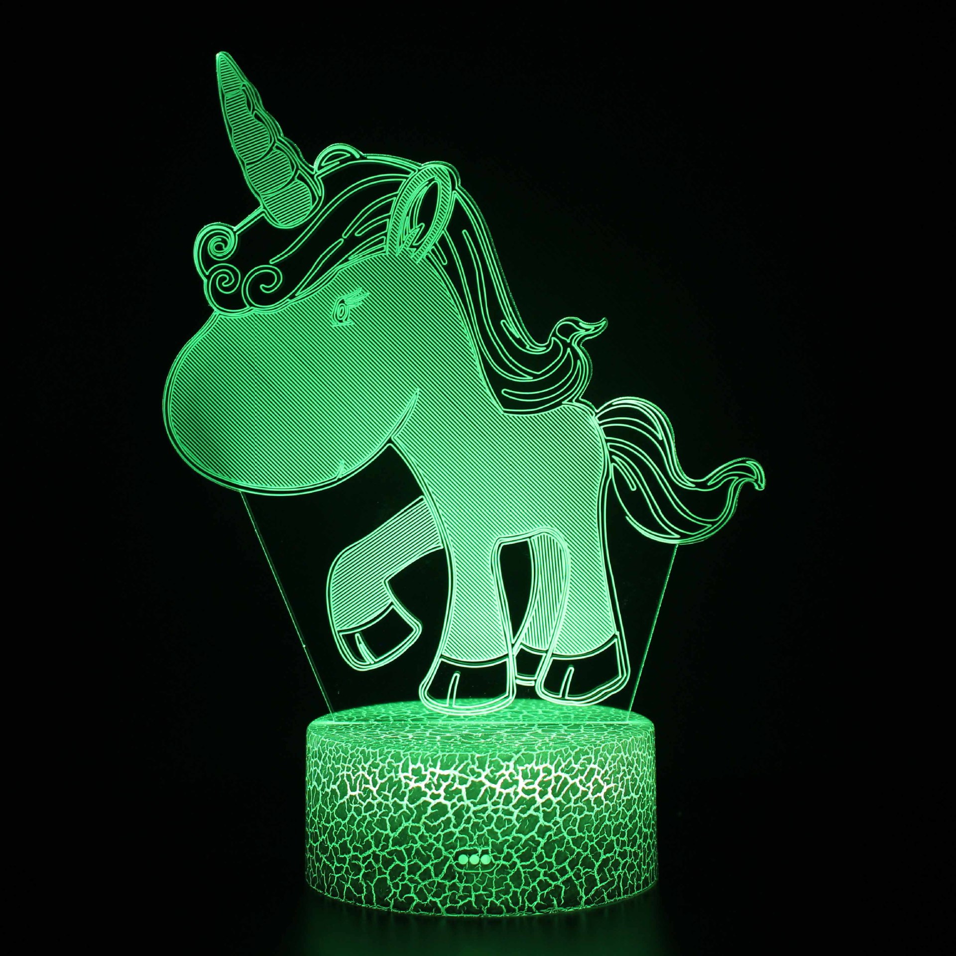 Transfronterizo Amazon Venta caliente serie unicornio 3D noche luz táctil control remoto colorido lámpara de mesa regalo creativo Luz