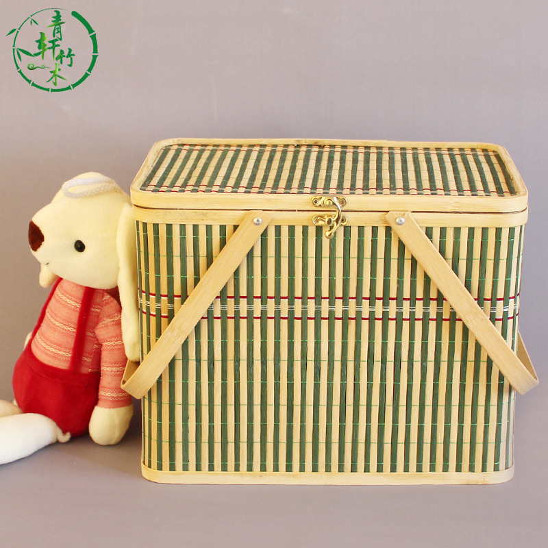 大闸蟹包装礼盒安吉竹篮手工编织竹礼盒鸡蛋元旦春节盒盒礼品盒