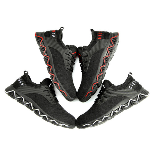 New cross-border labor protection shoes for men, anti-smash and anti-puncture flying weaving safety shoes, steel toe protective shoes manufacturers supply work shoes
